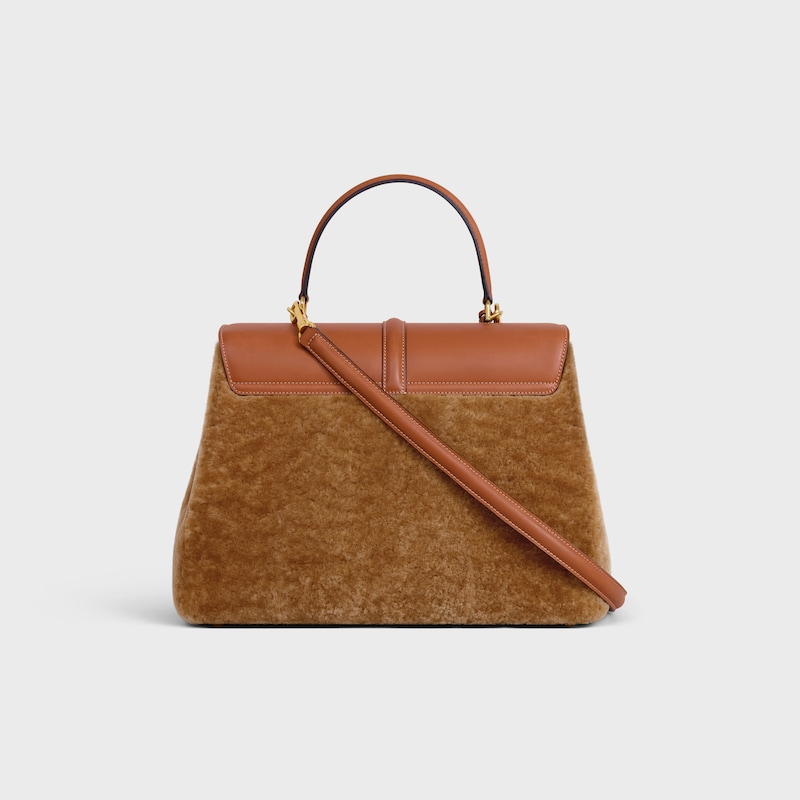 sac classique 16 en peau lainée et cuir de veau