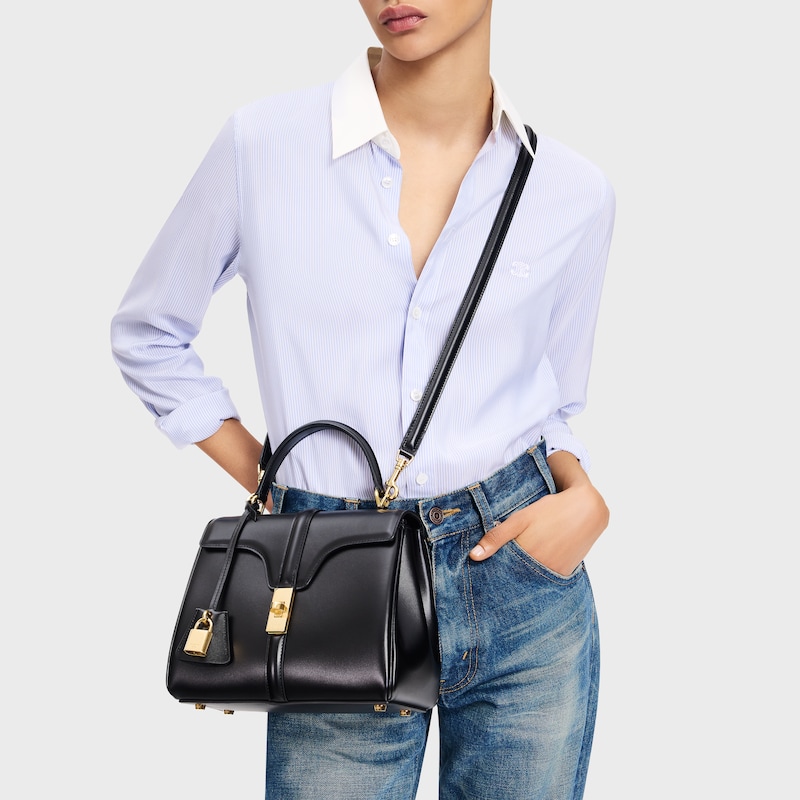 petit sac 16 en cuir de veau satiné