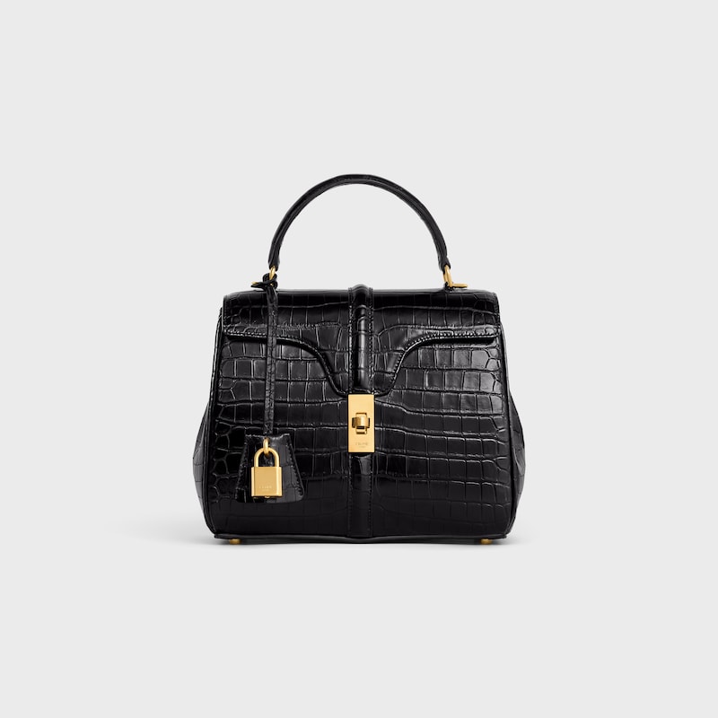 petit sac de 16 pouces en crocodile porosus