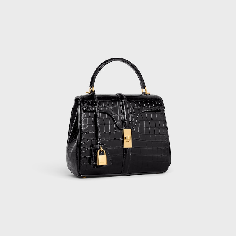 petit sac de 16 pouces en crocodile porosus