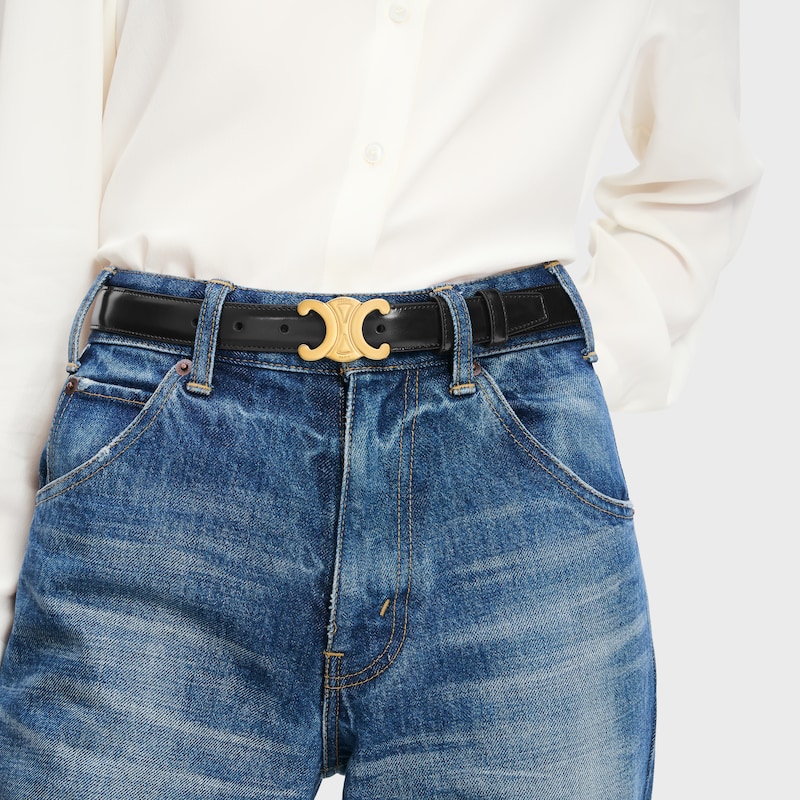 ceinture triomphe moyenne 25 mm en cuir taurillon