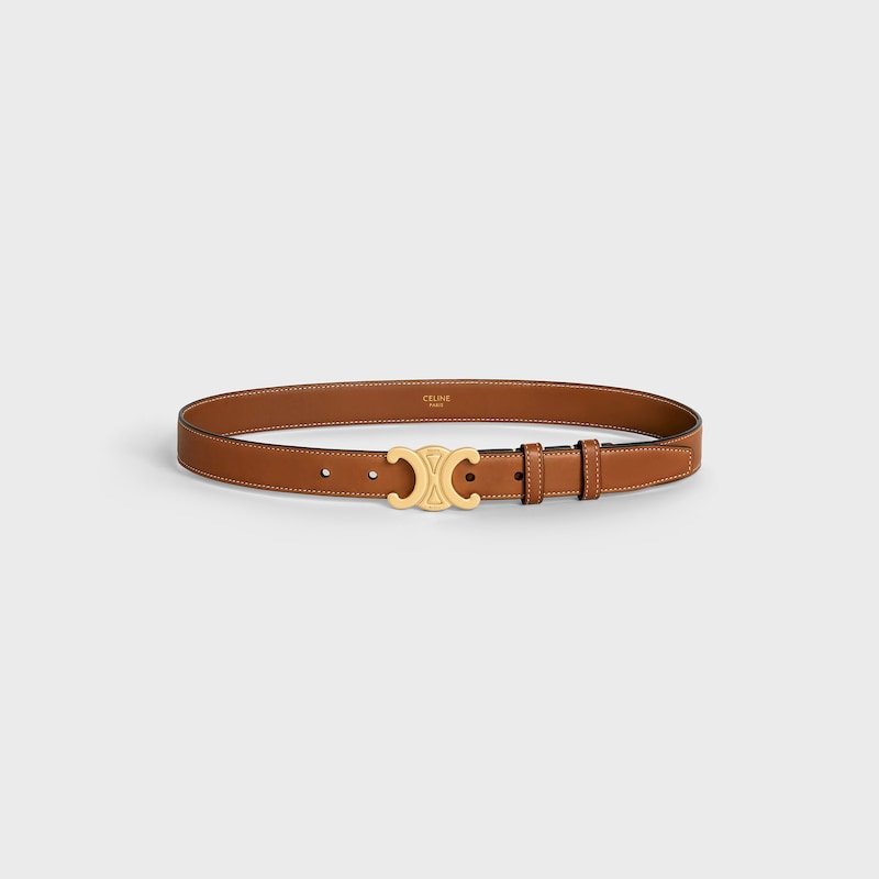 ceinture triomphe moyenne 25 mm en cuir de veau naturel