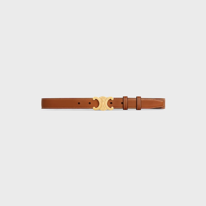 ceinture triomphe moyenne 25 mm en cuir de veau naturel