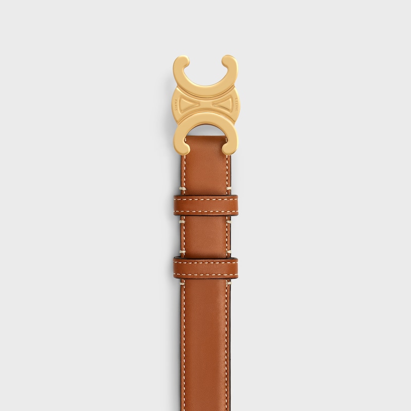 ceinture triomphe moyenne 25 mm en cuir de veau naturel