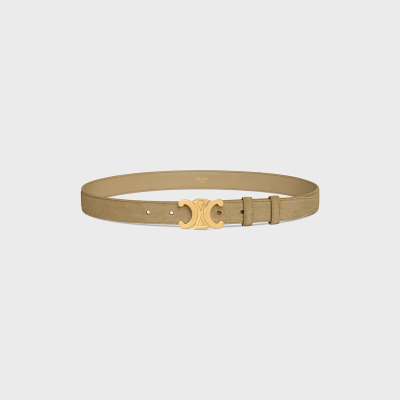 ceinture triomphe moyenne 25 mm en cuir de veau suédé