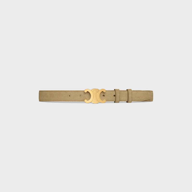 ceinture triomphe moyenne 25 mm en cuir de veau suédé
