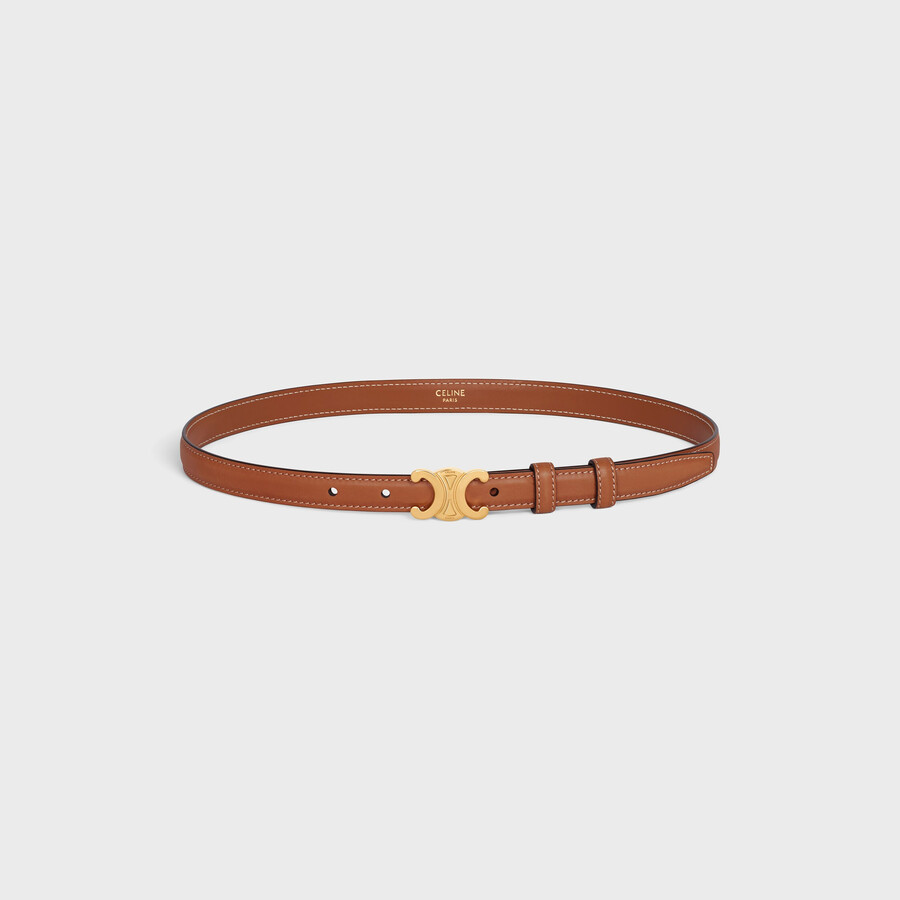 ceinture triomphe petite taille 18 mm en cuir de veau naturel