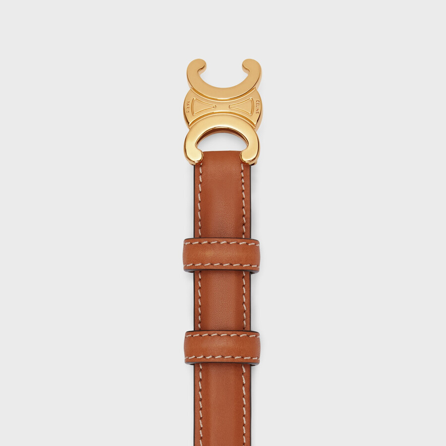 ceinture triomphe petite taille 18 mm en cuir de veau naturel