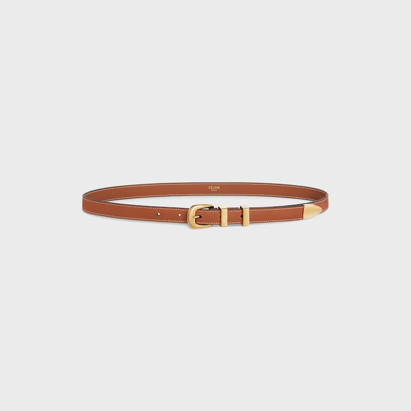 ceinture western 18 mm en cuir de veau naturel
