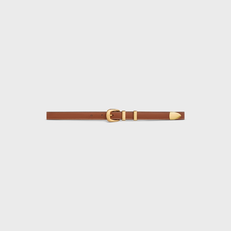 ceinture western 18 mm en cuir de veau naturel
