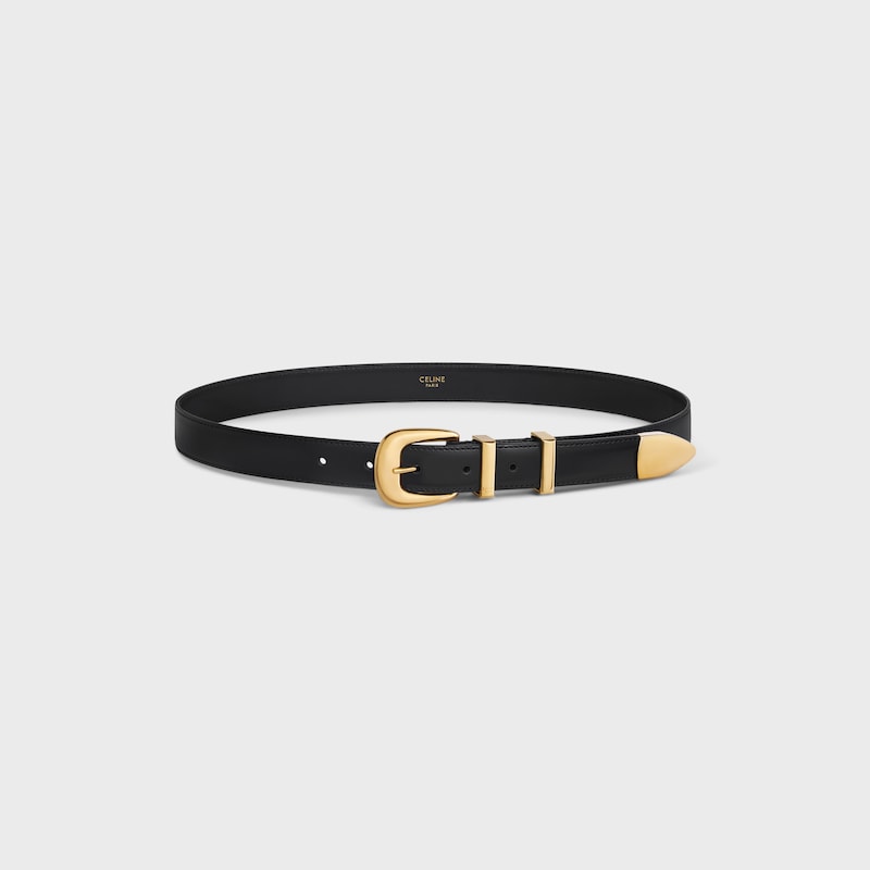 ceinture western moyenne 25 mm en cuir taurillon