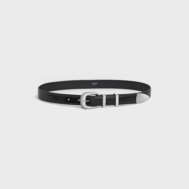 ceinture western moyenne 25 mm en cuir taurillon