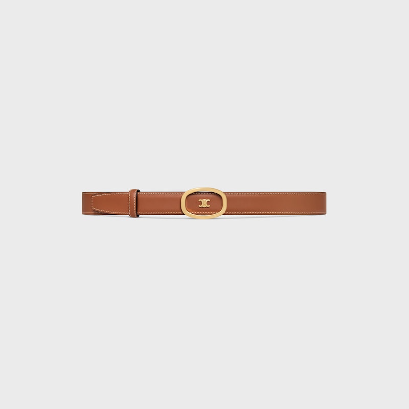 ceinture réversible celine alix moyenne 25 mm en taurillon et veau naturel