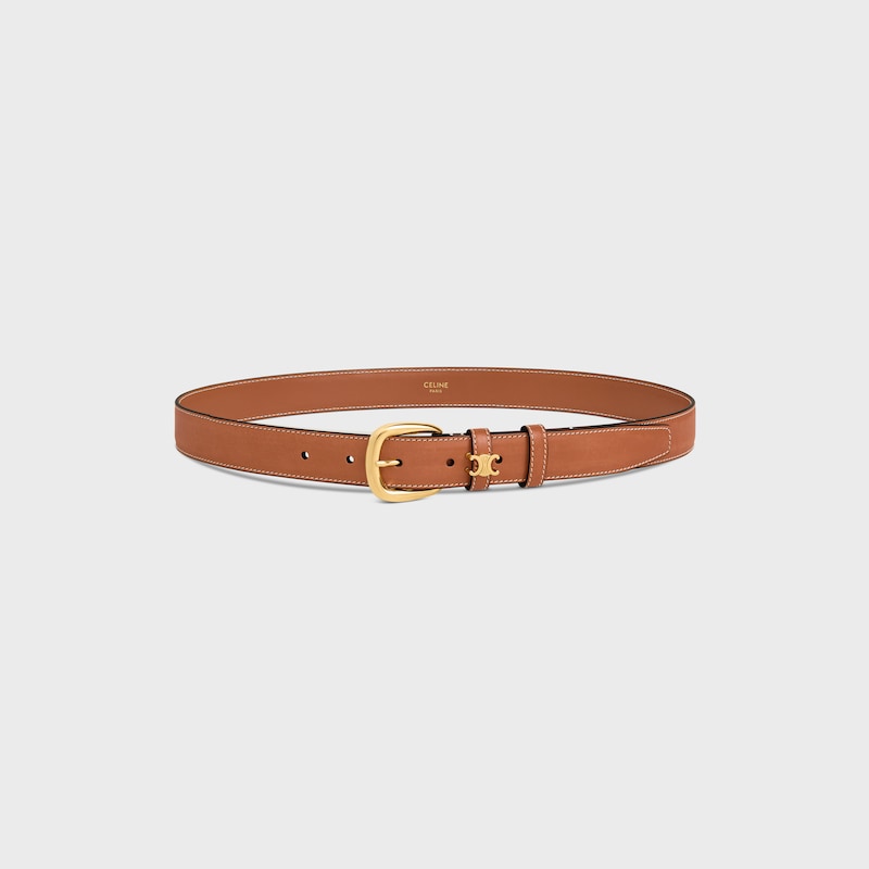 ceinture vivienne moyenne 25 mm en cuir de veau naturel