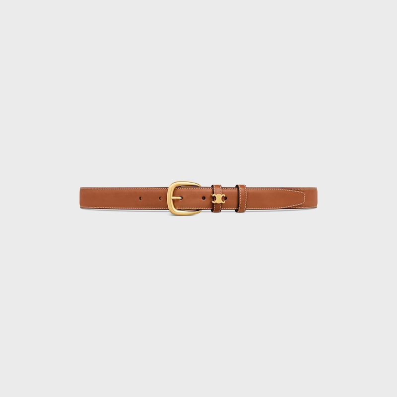 ceinture vivienne moyenne 25 mm en cuir de veau naturel