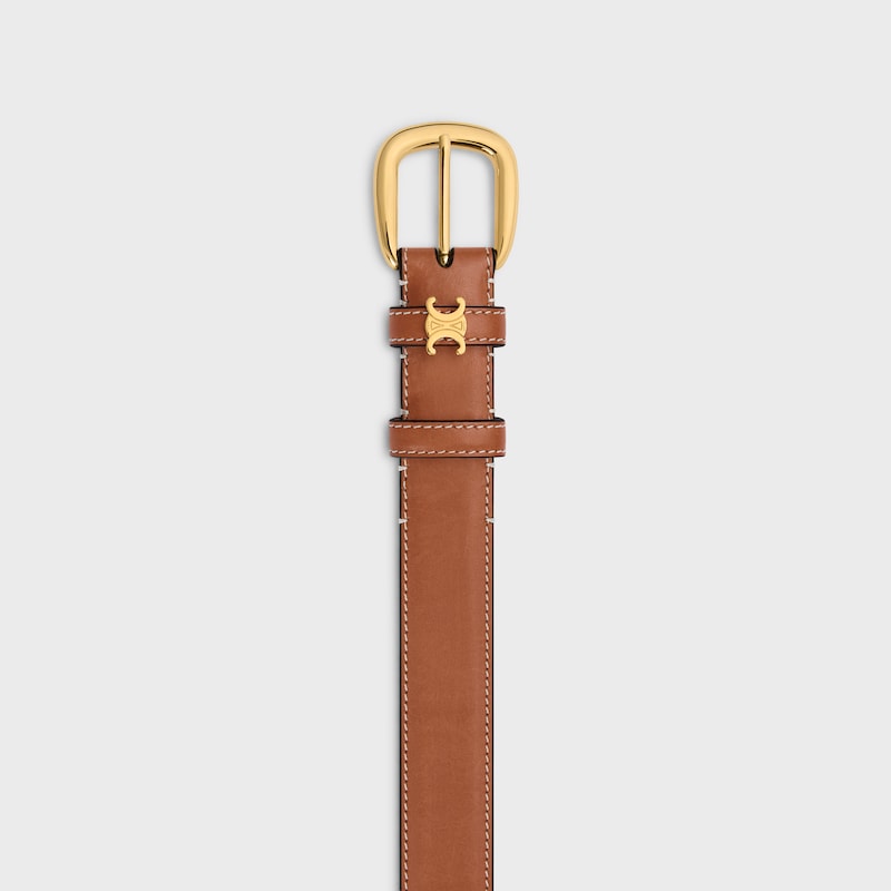 ceinture vivienne moyenne 25 mm en cuir de veau naturel