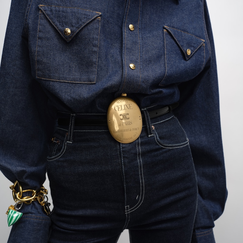 ceinture maison celine 13 mm en cuir taurillon