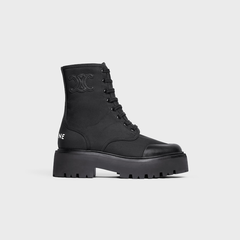 botte celine volumineuse À lacets en nylon et bulle brillant
