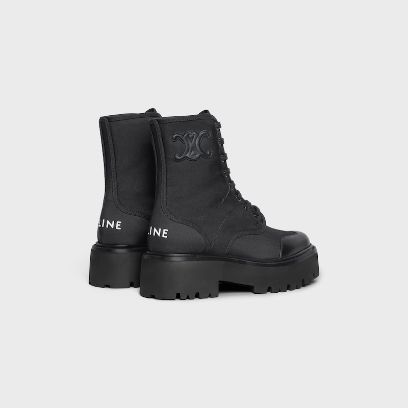 botte celine volumineuse À lacets en nylon et bulle brillant