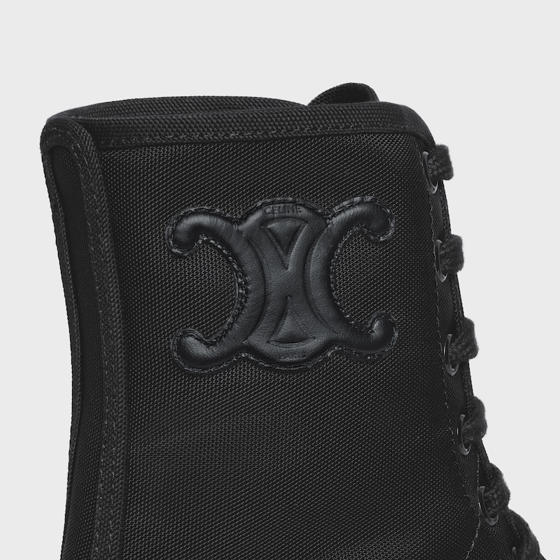 botte celine volumineuse À lacets en nylon et bulle brillant