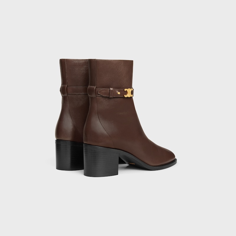 bottes À brides celine garance triomphe en cuir de veau