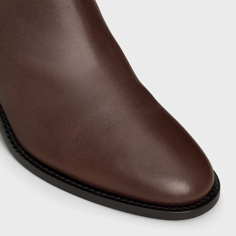 bottes À brides celine garance triomphe en cuir de veau