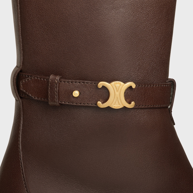 bottes À brides celine garance triomphe en cuir de veau