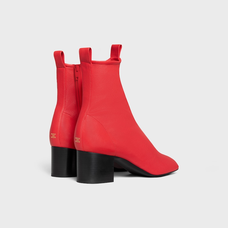 cheri - botte À fermeture Éclair en cuir dagneau extensible