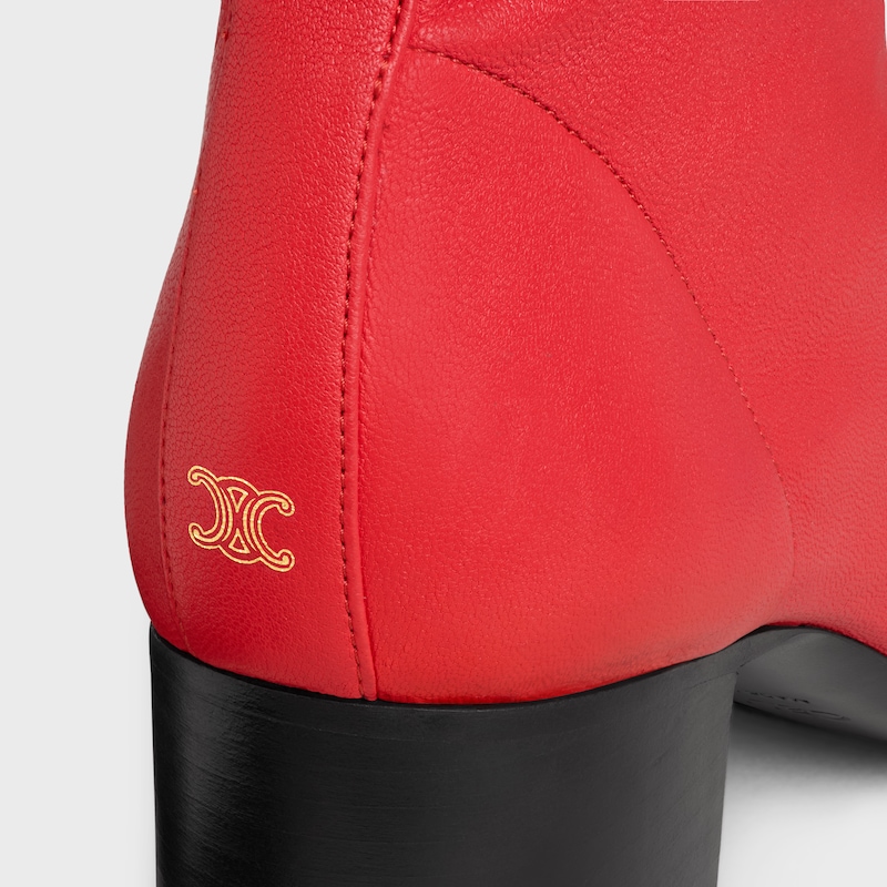 cheri - botte À fermeture Éclair en cuir dagneau extensible