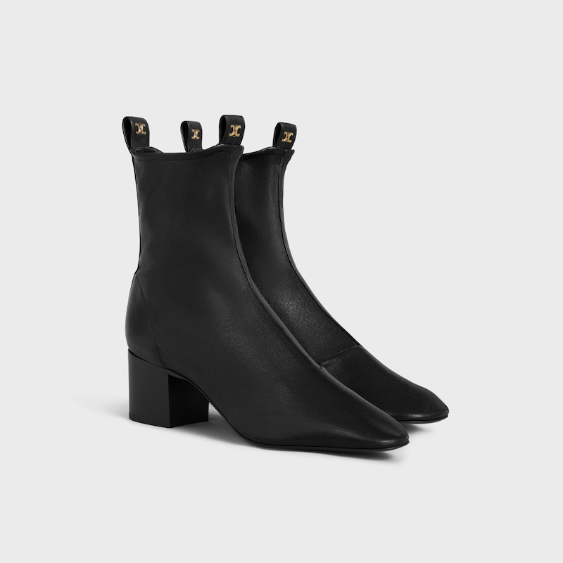 cheri - botte À fermeture Éclair en cuir dagneau extensible