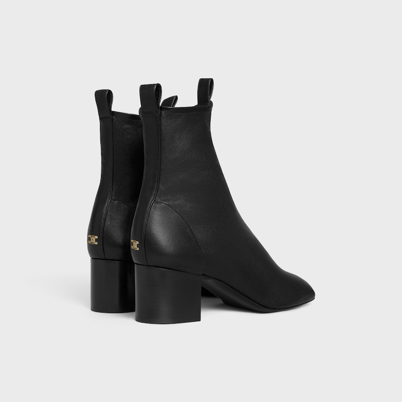 cheri - botte À fermeture Éclair en cuir dagneau extensible
