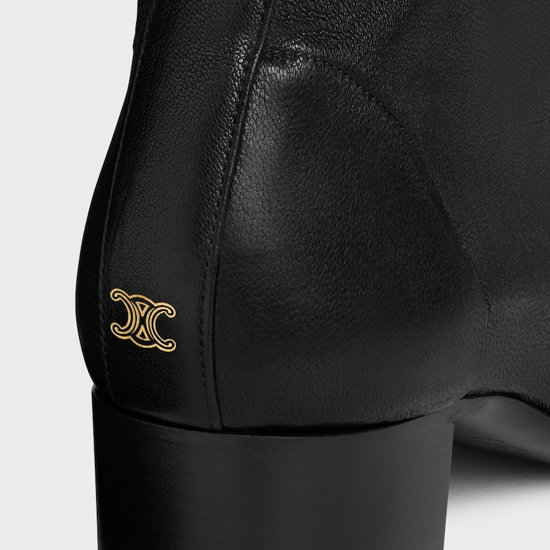 cheri - botte À fermeture Éclair en cuir dagneau extensible