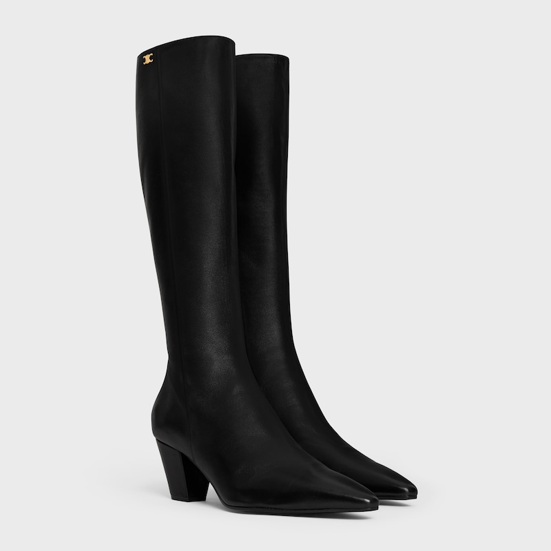 bottes hautes en peau dagneau