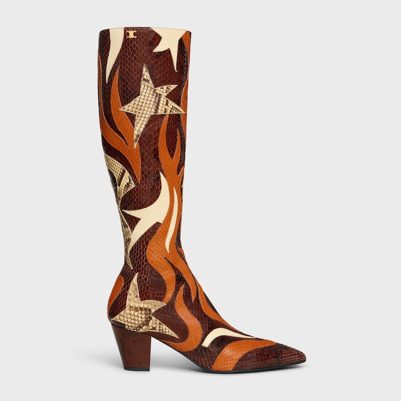 scÈne - bottes hautes en patchwork python