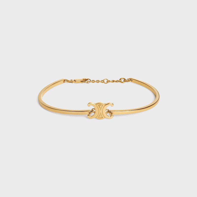 bracelet articulé triomphe en laiton finition dorée
