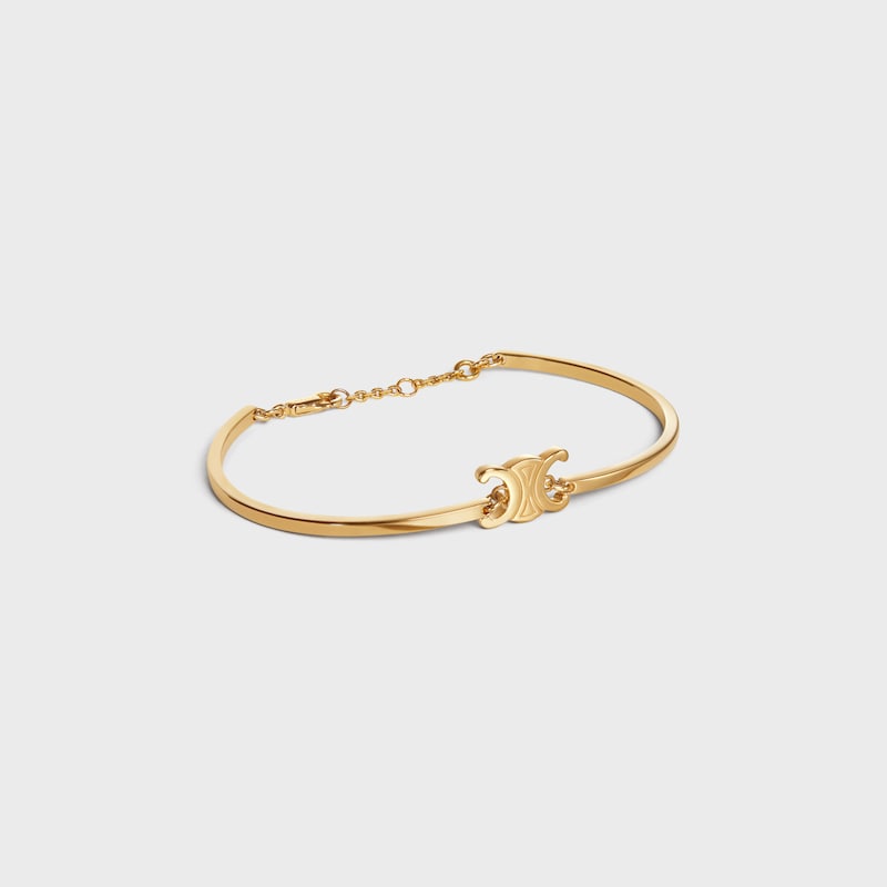 bracelet articulé triomphe en laiton finition dorée
