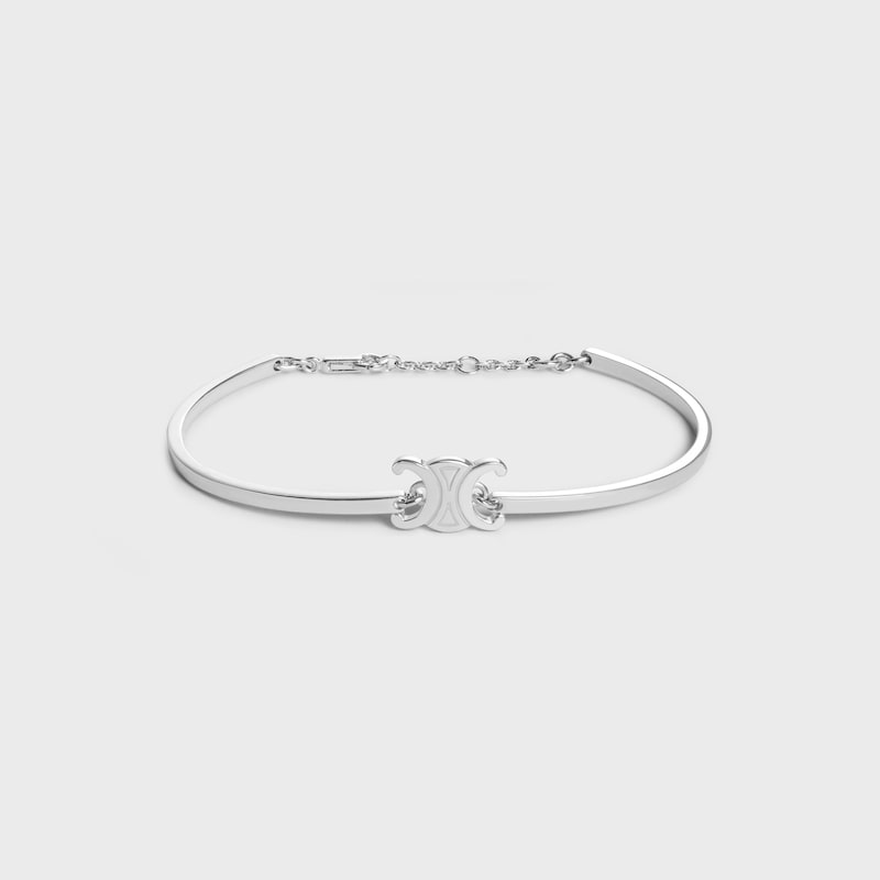bracelet articulé triomphe en laiton finition rhodiée