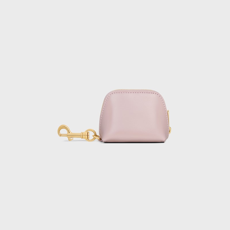 micro triomphe charm en cuir de veau brillant