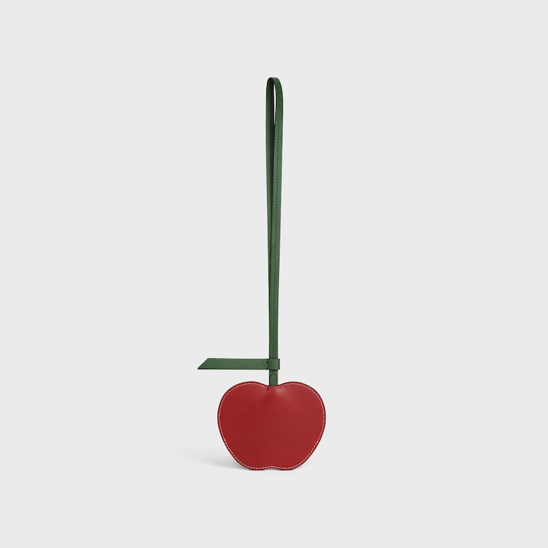 porte-clÉs pomme en peau dagneau lisse