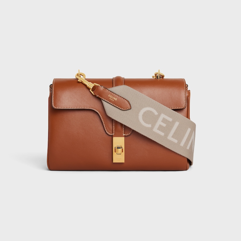 longue bretelle en laine avec jacquard céline