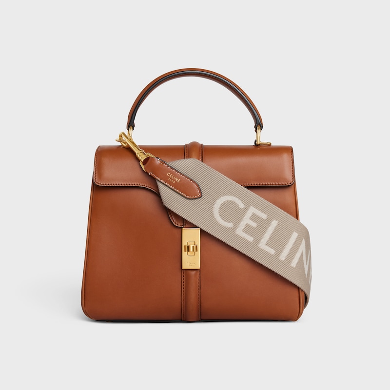 longue bretelle en laine avec jacquard céline