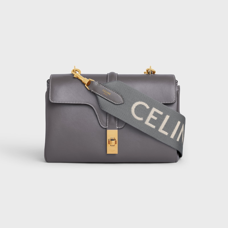 longue bretelle en laine avec jacquard céline