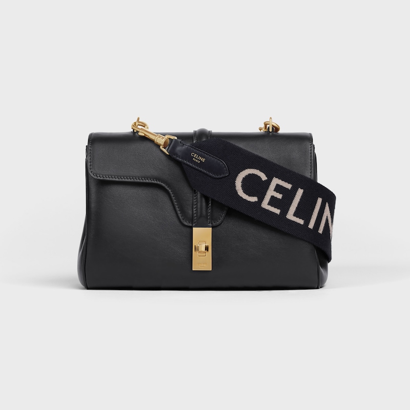 sac À bretelles longues en laine avec jacquard celine