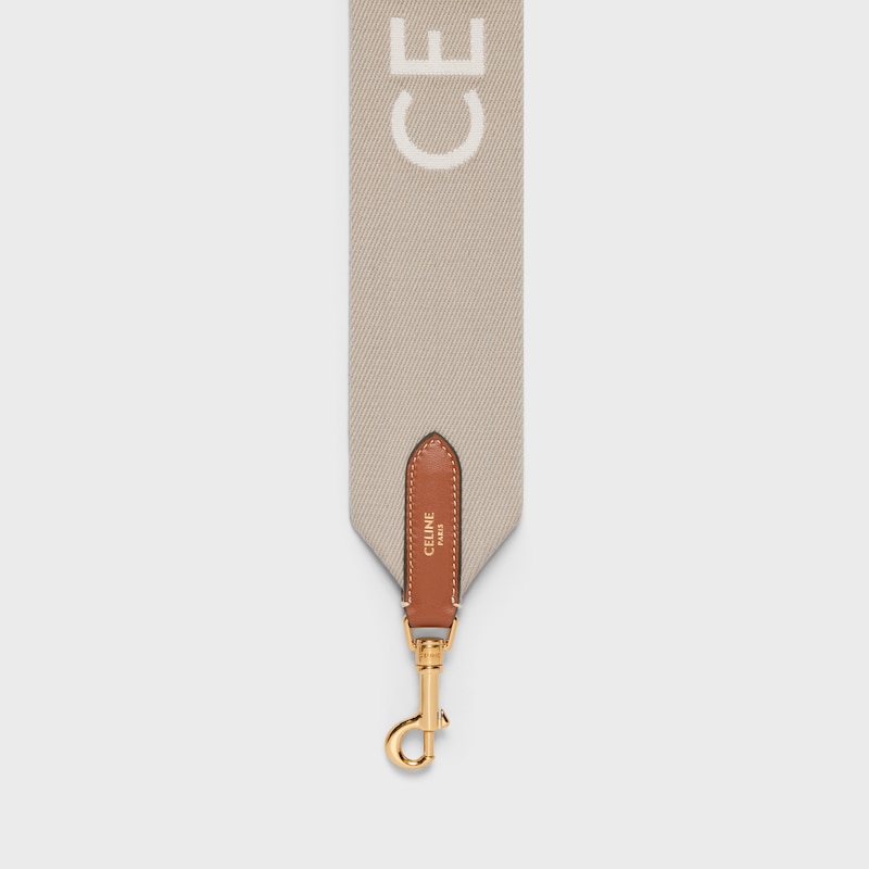 bretelles courtes en laine jacquard celine avec finitions dorées