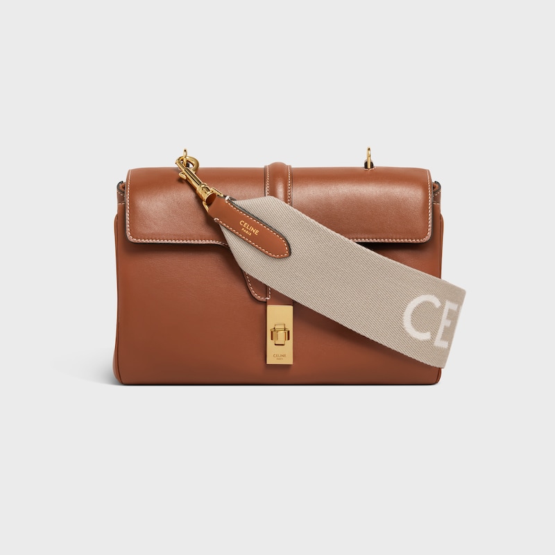 bretelles courtes en laine jacquard celine avec finitions dorées