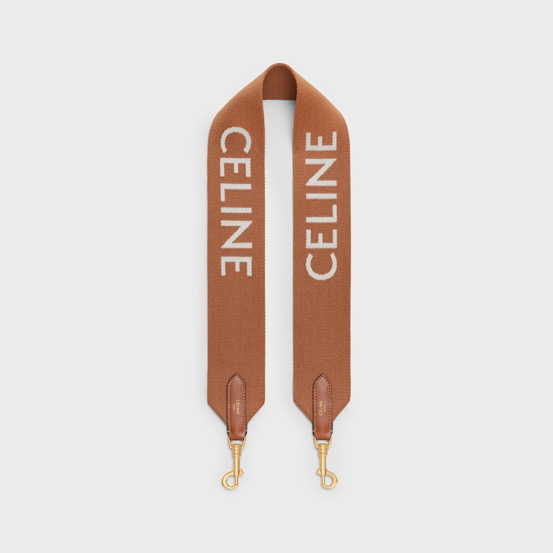 bretelles courtes en laine avec jacquard céline