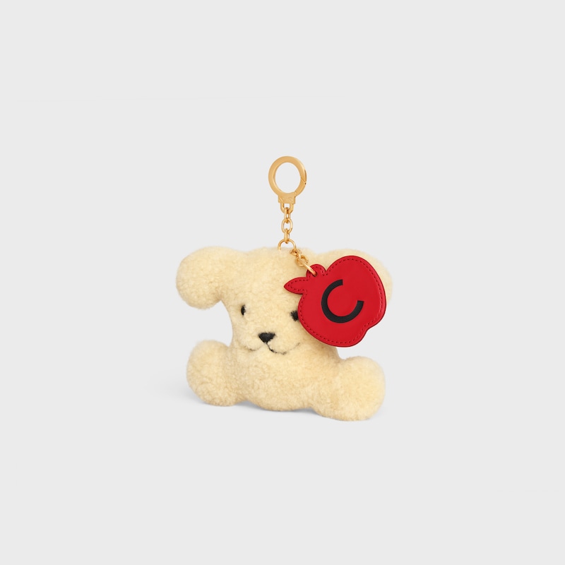 triomphe pom-pom charm pomme en mouton et veau