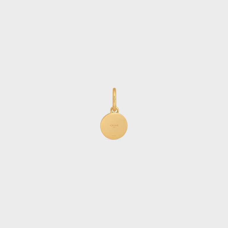 médaille céline charms en perles de résine et laiton finition dorée