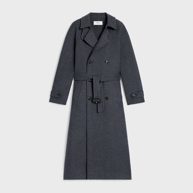 manteau enveloppant en laine cachemire double face