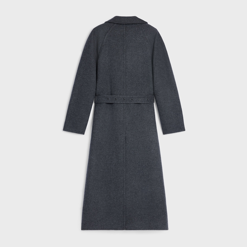 manteau enveloppant en laine cachemire double face